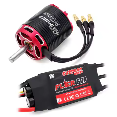 C3530 C3536 C3542 C3548 V2 Brushless Outrunner Motor with 40A 50A 60A ESC for RC Aircraft Plane Mult