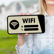 Wooden board engraved with name and wifi information TW03 10x20cm, new model for cafe decoration