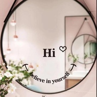 Inspirational Quote Motivational Mirror Wall Sticker Vinyl Decal Bathroom Gilr Room Home Decoration Bedroom