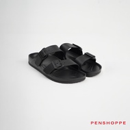 Penshoppe Two Band Slides Slippers For Men (Black)