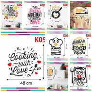 Waterproof Kitchen Wall sticker decoration Hiasan Dinding asmedia
