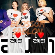 KATUN T-shirt 2NE1 I Love 2NE1 | Combed Cotton 24s CL Boa Dara Minzy Blackjack Kpop