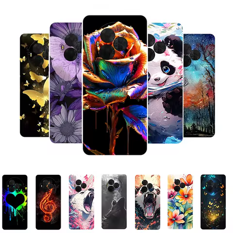 For TCL Nxtpaper 60 Ultra Case TPU Soft Flowers Panda Protective Back Cover For TCL Nxtpaper 60 Ultr