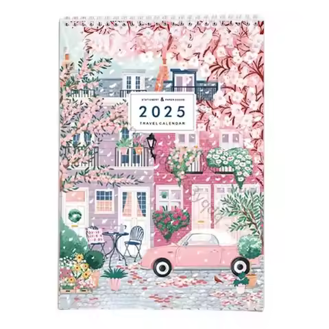 Monthly Calendar Planner 12 Month Referances from 01/2025 to 12/2025 for Office H7EC