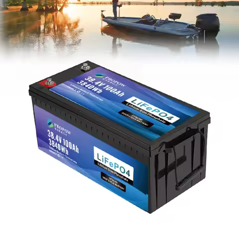 Propow 36Volt Boat Motor LiFePO4 Battery 36V 100Ah Lithium Battery For Marine Trolling Motor