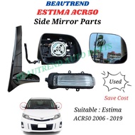 Toyota Estima ACR50 Side Mirror Bracket Cover Glass Signal Lamp Motor Auto Flip Cermin Pandang Belak
