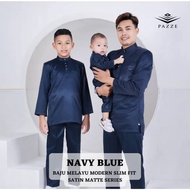 [Set Sedondon] BAJU MELAYU KANAK-KANAK PAZZE PREMIUM NAVY BLUE