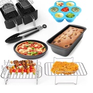 Air Fryer Accessory Set BBQ Grill Pizza Pan Baking Mold Cake Tool For Double Pan Series