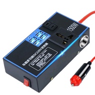 NALMAXO 1500W Portable Car Power Inverter DC 12V/24V to 220V AC with Multi-Protection and 2 AC Outle