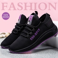 Sepatu Sneakers Kanvas Wanita Kasual Import Sport Shoes Warna Hitam Putih Ungu Kawala S42