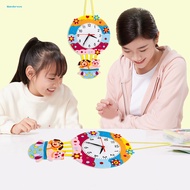 Diy Clock Toy for Kids Kids Diy Toy Kids Diy Handmade Clock Toy Educational Non-woven Cartoon Clock 