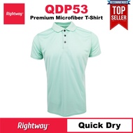【PREMIUM】 RIGHTWAY Baju Polo Tshirt Jersey Microfiber Berkolar Lelaki Murah QDP53 ICE MINT