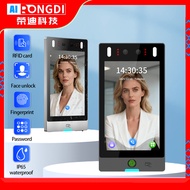 New 8-inch dynamic facial recognition access control attendance integrated machine TCP/IP WiFi finge