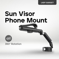 Car Phone Holder, Sun Visor Phone Mount, 1080 Degree Rotation Universal Phone Bracket Car Phone Stan