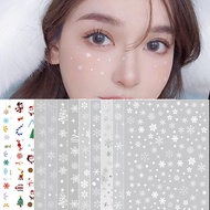 Christmas Face Snowflake Sticker, White Snowflake Round Festival Jewel Diy Nail Eyeshadow Body Q4p0