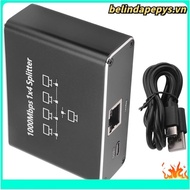 Gigabit Network Splitter 1-To-4 Network Cable Splitter RJ45 Network Port Ethernet Splitter Suitable 