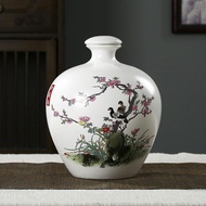 Jingdezhen 5 jin ceramic empty bottle 1.0kg 5kg Sealed household wine bottle used to preserve wine, 
