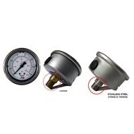 FASTUL PRESSURE GAUGE 2 1/2"(63MM) x 1/4" NPT BACK (WITH OIL) (14psi to 1400psi) (0~1bar to 0~100bar