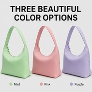 Laurier PU Leather Chic Hobo Shoulder Bag | Pink, Purple & Green