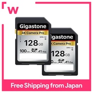 Gigastone SD Cards 128GB Set of 2 Memory Cards A1 V30 U3 Class 10 SDXC High Speed 4K UHD &amp; Full HD Video Compatible with Canon Nikon and other digital cameras SLRs Includes 2 mini cases