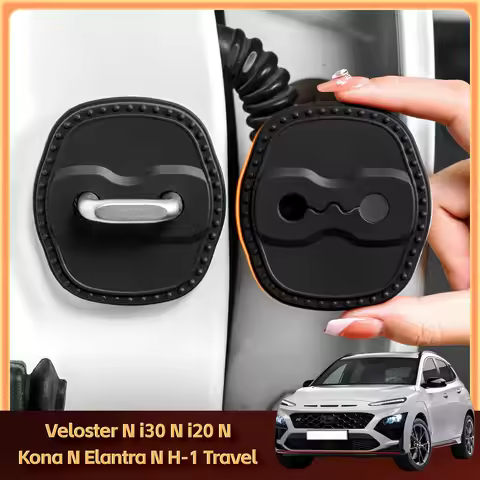 2/4Pcs Silicone Car Door Lock Cover Protective Decoration Case For Hyundai Veloster N i30 N i20 N Ko