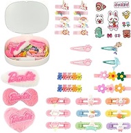 Toddler Hair Accessories Little Girl Hair Accessory Set, Hair Accessory Organizer with Mirror, 30 Unique Girl Hair Accessory Sets with 1 Sticker DIY Organizer.