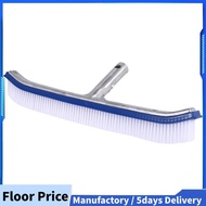 18 Inch Outdoor Pool Wall Brush Swimming Pool Cleaning Tool Aluminum Handle for Pond Spa  Pools Alga