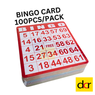 Bingo Cards (5 Colours) Non-Repeating Numbers Size: 12x13cm Bingo accessories