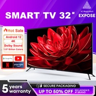 EXPOSE Smart TV 32 Inch Android 12 4K Television Supports Various Popular Software