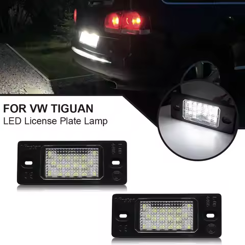 2PCS LED Number Plate Light For VW Golf 4 5 Variant Jetta MK4 MK5 For Porsche Cayenne VW Bora Passat