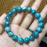Code 182 – Blue Apatite Bracelet Length: ±16.5 cm Bead Size: ±10.65 mm