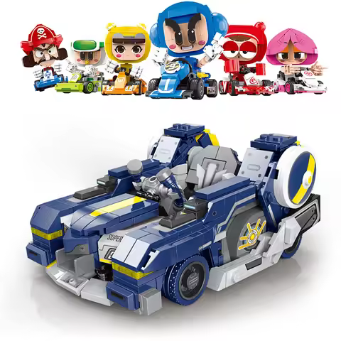 Kart Racing Series Bricks Toys Marshmallow Superx-9 King's Return Anniversary Edition Cars Building 