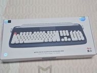 actto 藍芽無線復古打字機鍵盤 海軍藍
