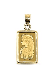 2.5 gr. PAMP Suisse Credit lady fortuna gold pendant necklace