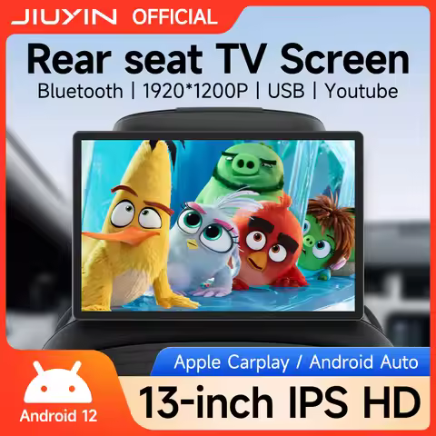 JIUYIN 13inch Android 12 Car Headrest Monitor Carplay Android Auto Display IPS Tablet Touch Screen 2