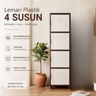 1-Door Multipurpose Plastic Wardrobe with Rattan Pattern Geometry/ Wardrobe/ Children's Wardrobe/ LU