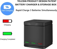 實體店鋪(🈹🈹🈹限今日特價 Charger  快充$79/ Battery 電池 $89)Telesin Triple Charger 3-Channel USB Battery Quick Char