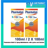 Pharmaton Kiddi CL Syrup Multivitamins with Lysine and Calcium 100ml / 2X100ml