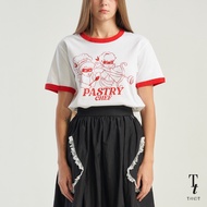 HotelTandT x BewVaraporn - (CUPID PASTRY CHEF) CUPID PASTRY SCREEN COTTON JERSEY T-SHIRT เสื้อยืดแขน