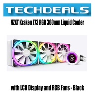 NZXT Kraken Z73 RGB 360mm Liquid Cooler with LCD Display and RGB Fans - Black