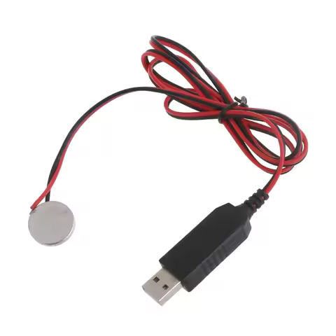 USB to 3V CR2032 Dummy Battery Charging Cable Repalce CR2032 3V Battery for CR2032 Button Coin Cell 