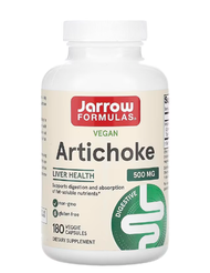 Jarrow Formulas - (到期日=9/2025)朝鮮薊 500毫克，180粒素食膠囊，Artichoke, 500mg，肝臟健康，幫助脂溶性營養素的消化和吸收 (平行進口)40627