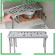 [Amleso] Adjustable Shelf Organizer Expandable Closet Shelf and Rod for Closet Cupboard