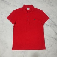 Kaos Polo Lacoste Second Merah Size S