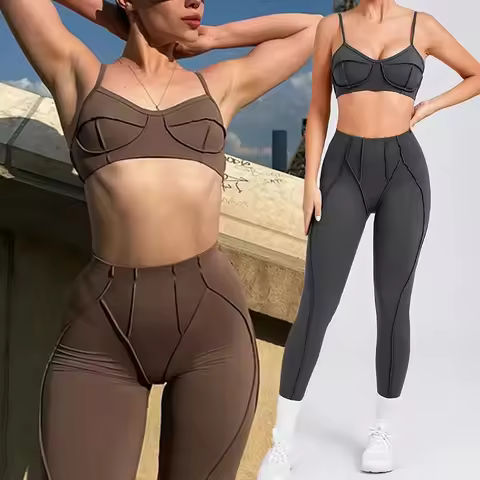 New Yoga Set Women Tracksuit Workout Legging Athletic Suit Gym Push Up Legging Fitness Bra Sports We