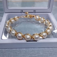 14k gold suasa pearl bracelet gold bracelet