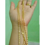 RICE NECKLACE 1 BREAD 6.7GRAM 24K GOLD PLATED. LENGTH 45CM