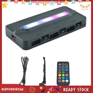 [Redpowderyan.] ARGB Controller 5V/3Pin ARGB 4Pin Fan PWM HUB PWM ARGB Fan Hub ARGB Hub Splitter for