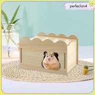 [Perfeclan4] Hamster Hide Cage Decor Tiny Gerbils Wooden Hamster Hideout Climbing Toys