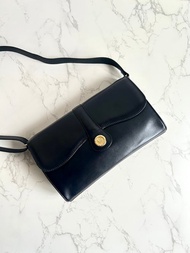 中古包 Celine黑金徽章馬鞍包 單肩包 側背包 古董包 斜背包 二手